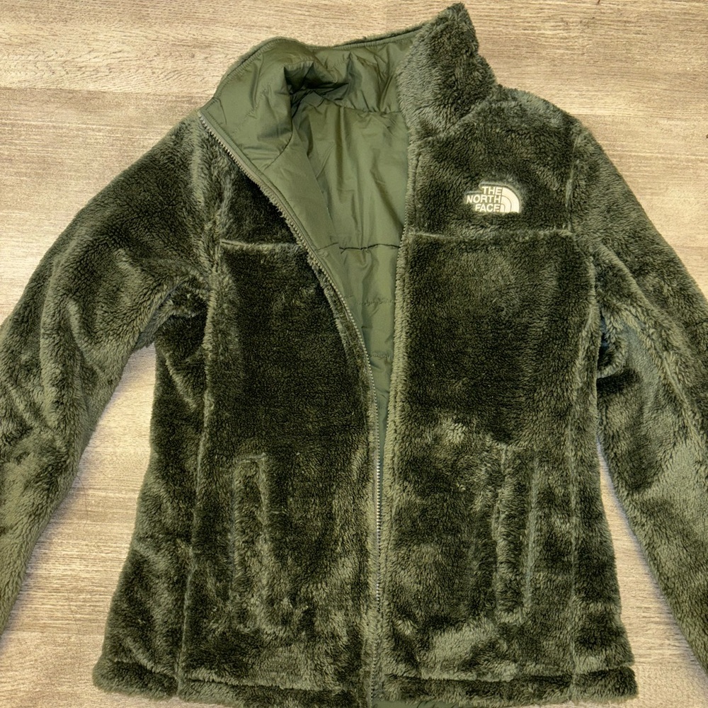 Green North Face Reverse-Able Jacket - image 2